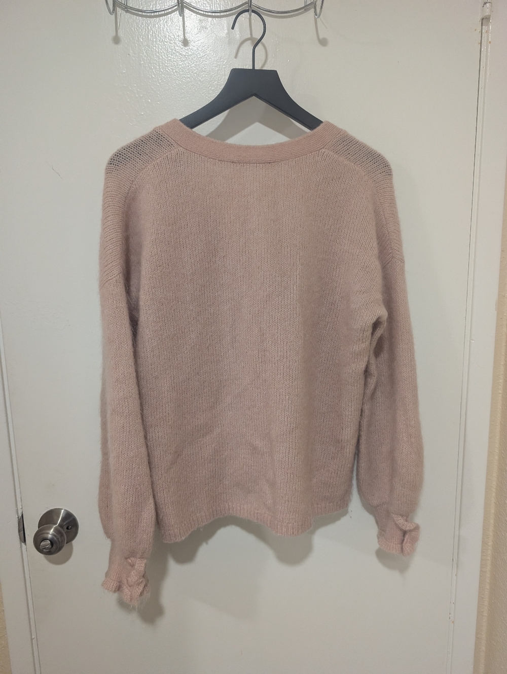 Sezane Mia Cardigan In Powder Pink - Picture 10 of 15